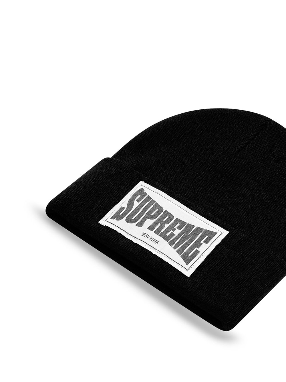 woven label beanie hat - 2