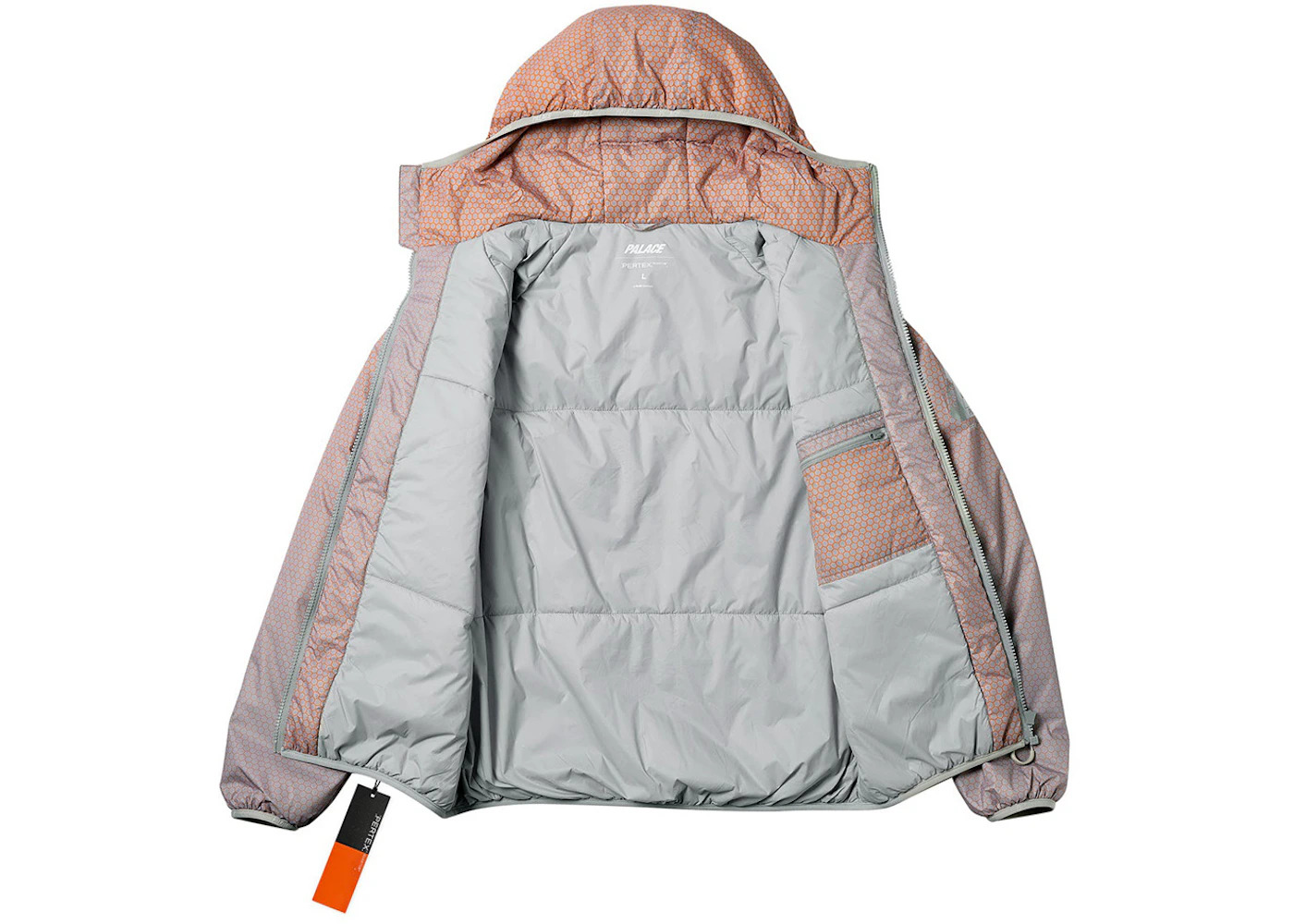 Palace Hexagon Pertex Quilted Jacket Grey - 2
