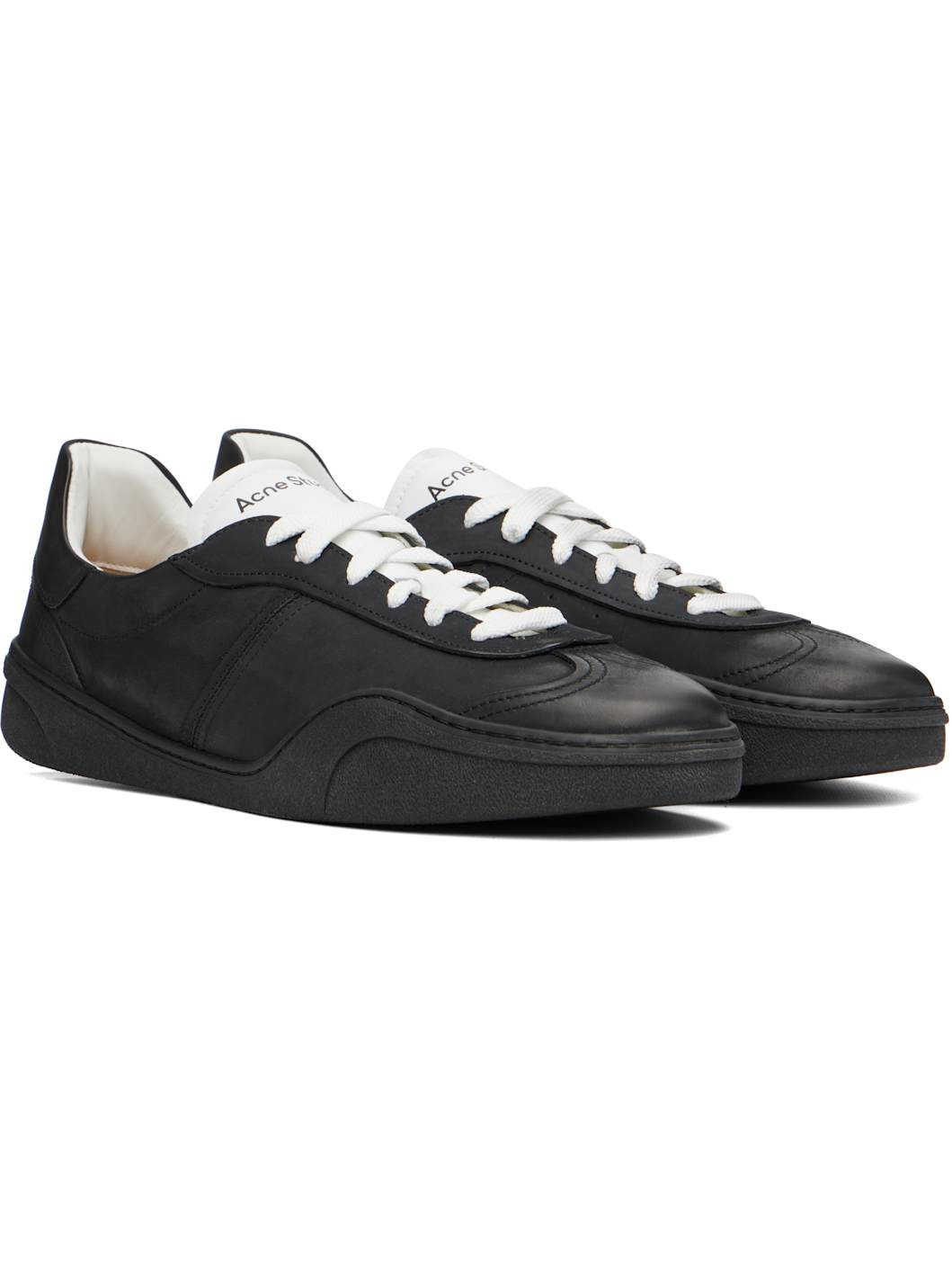 Black Lace-Up Sneakers - 4