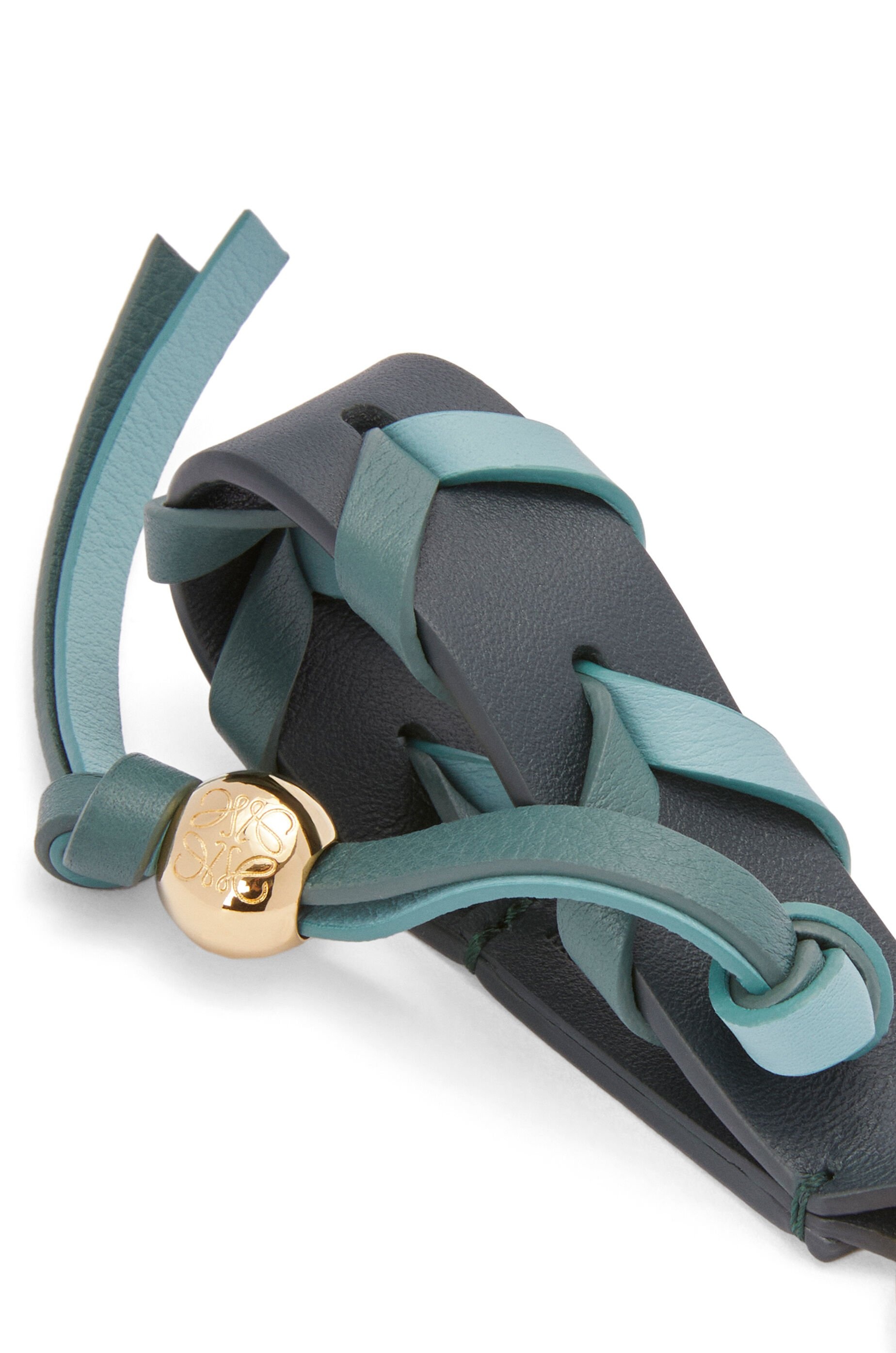 Braided keyring in classic calfskin - 3