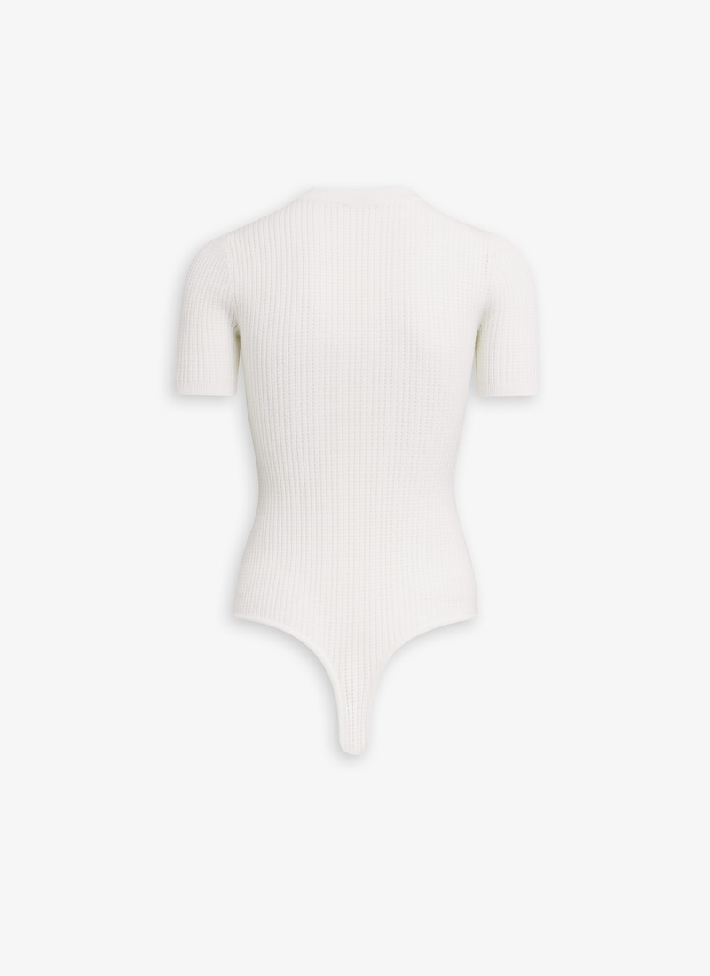 Alaïa SHORT SLEEVE BODY IN SHEER WOOL KNIT outlook