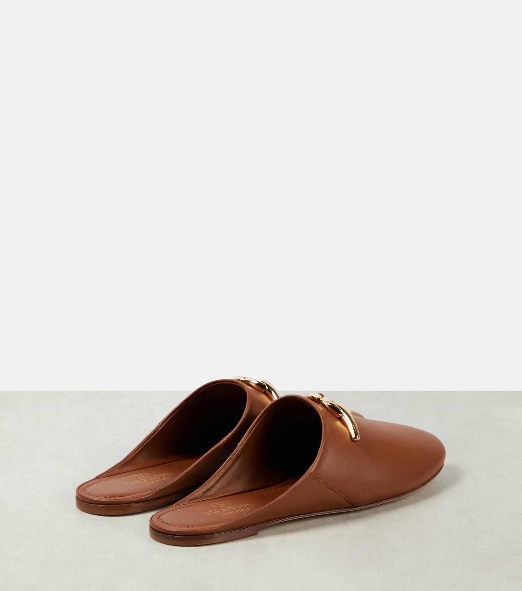VLogo Signature leather mules - 3