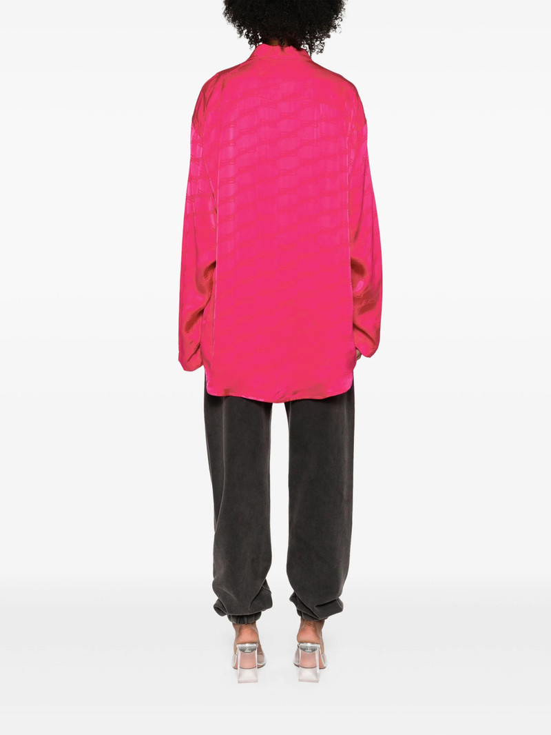 jacquard 로고 새틴 셔츠 5