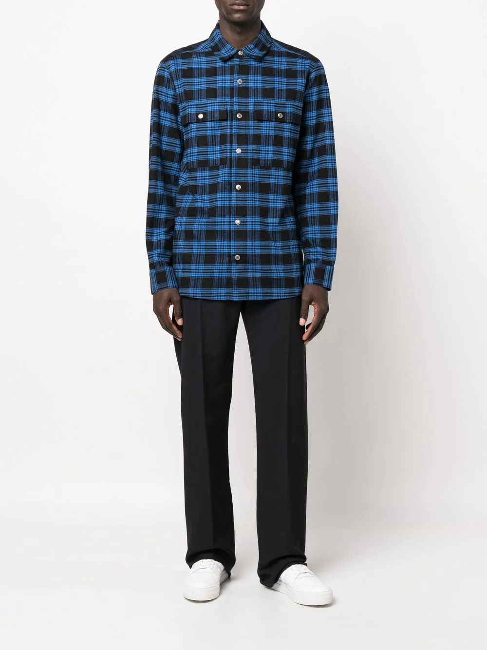 long-sleeve checked shirt - 2