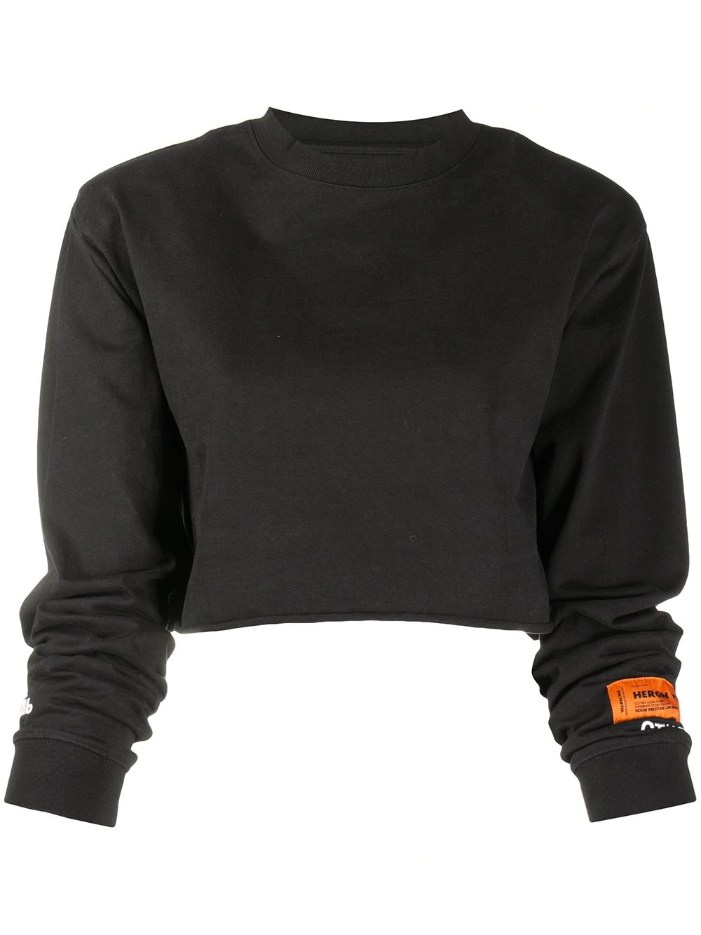 logo patch cropped sweatshirt - 1