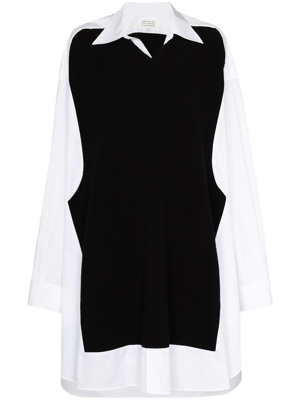 panelled shirt dress - 1