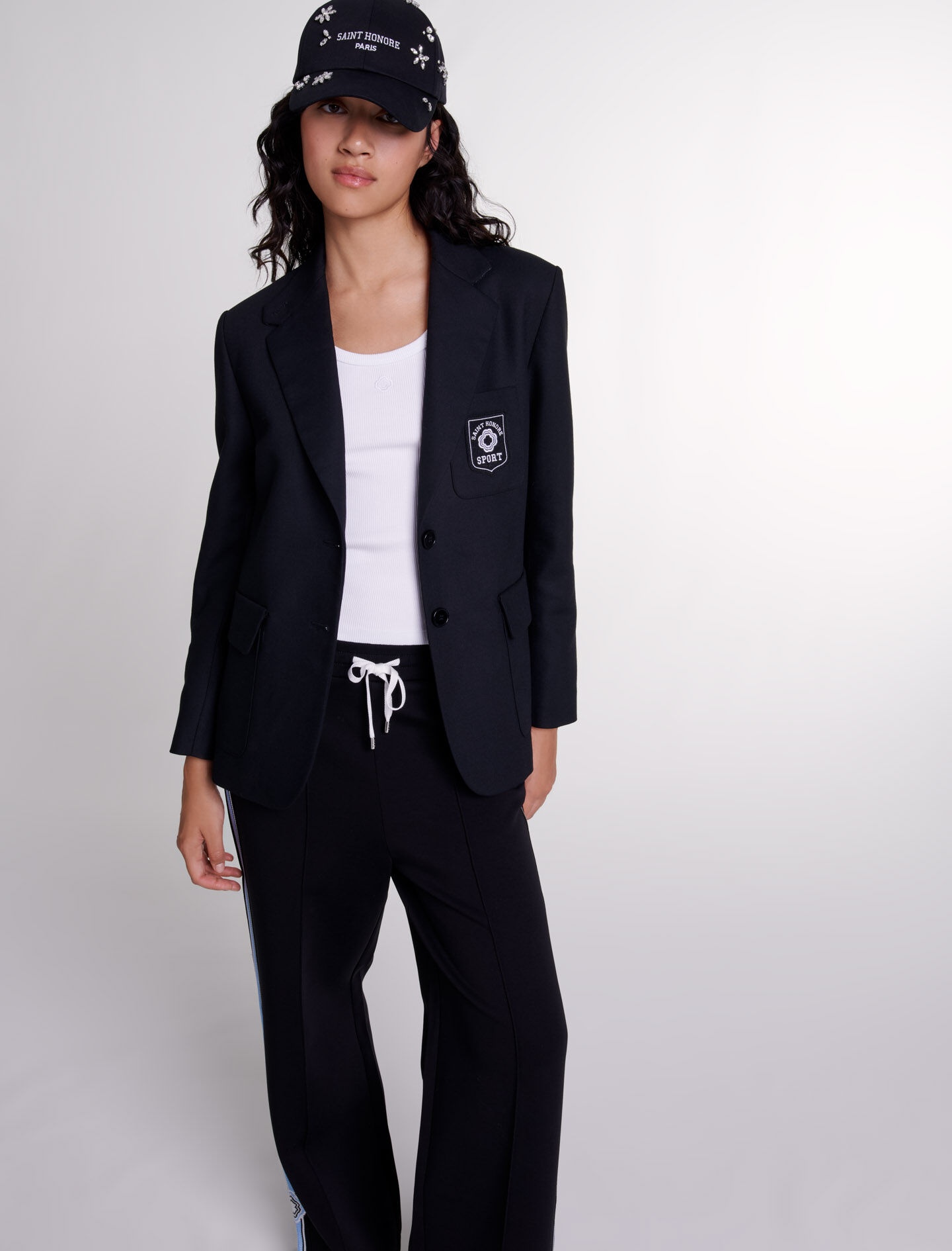 Embroidered suit jacket - 8