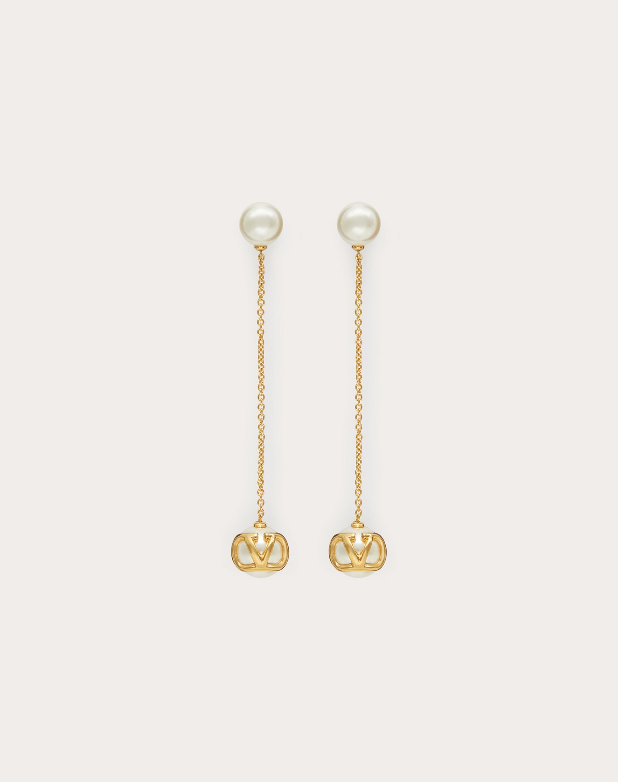 VLogo Signature earrings with pearls - 1