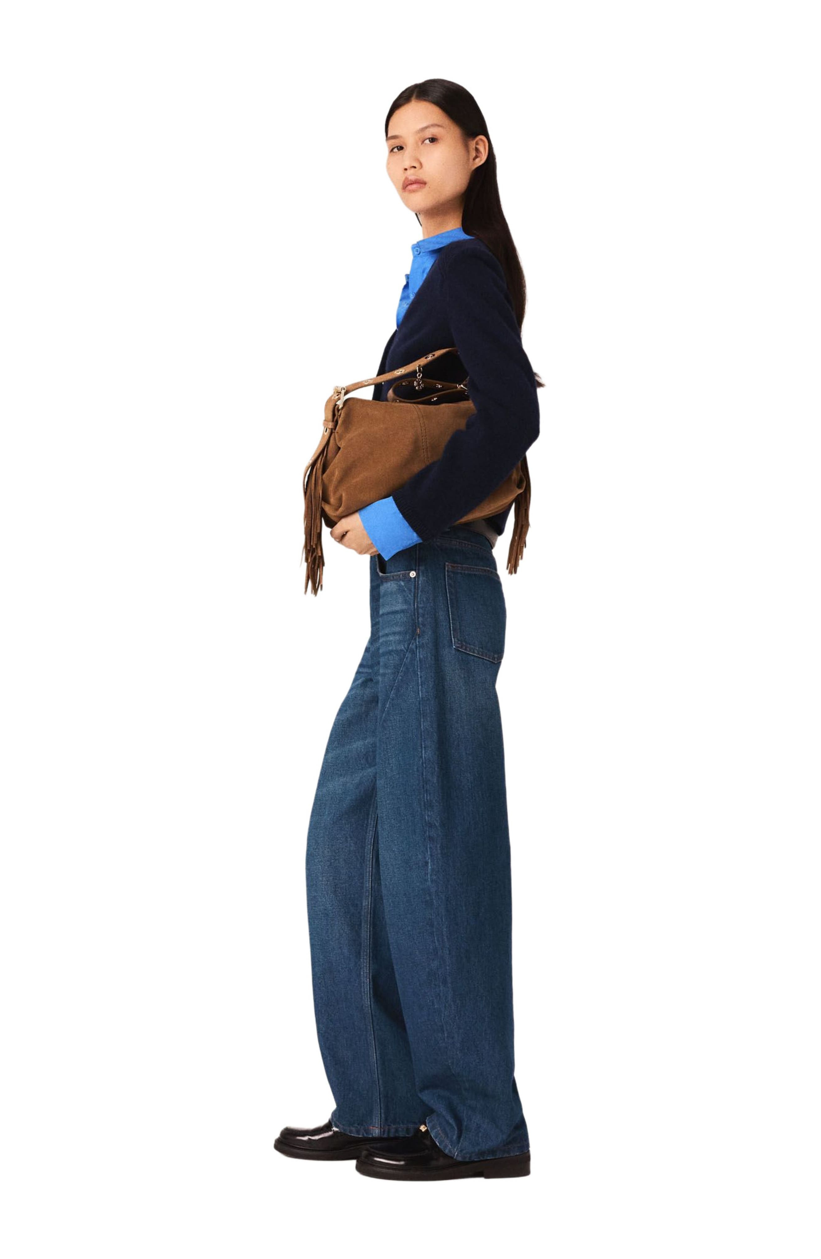 maje Balloon jeans with martingale in Blue at Nordstrom - 4