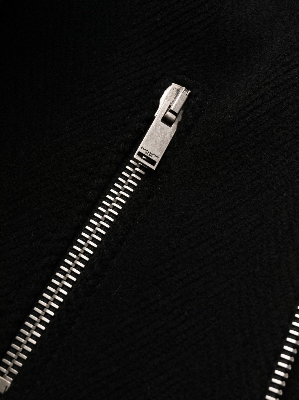 notched-collar zip-fastening coat - 8