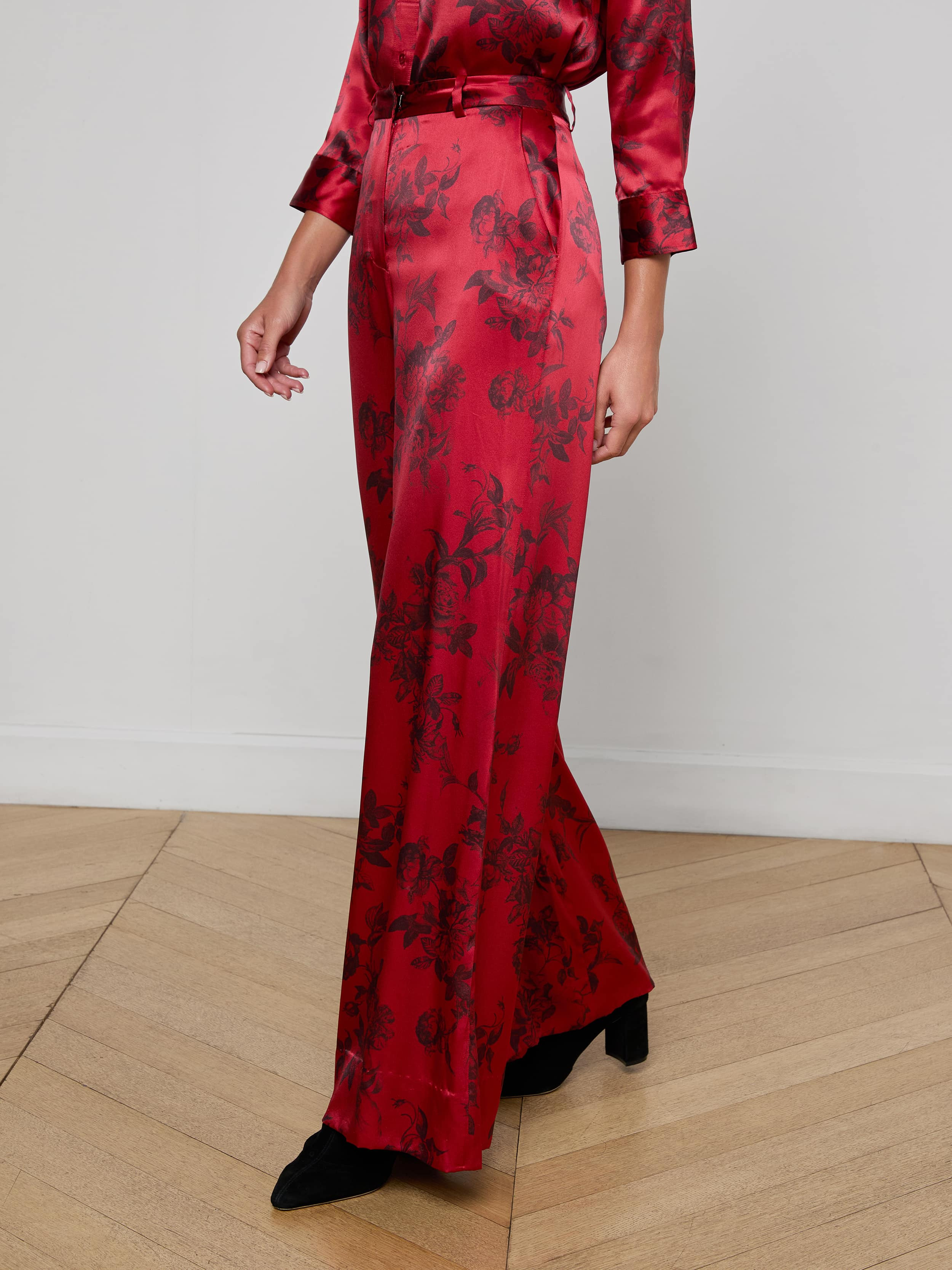 Pilar Silk Wide-Leg Pant - 4