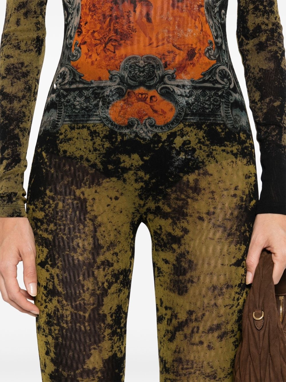 abstract-print jumpsuit - 5