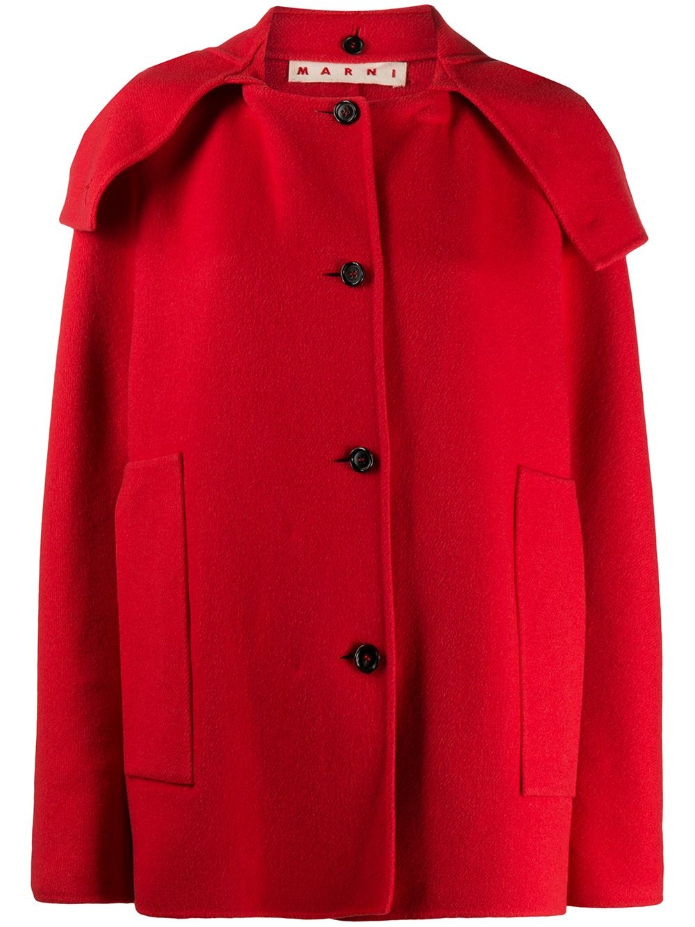 cashmere short buttoned coat - 1