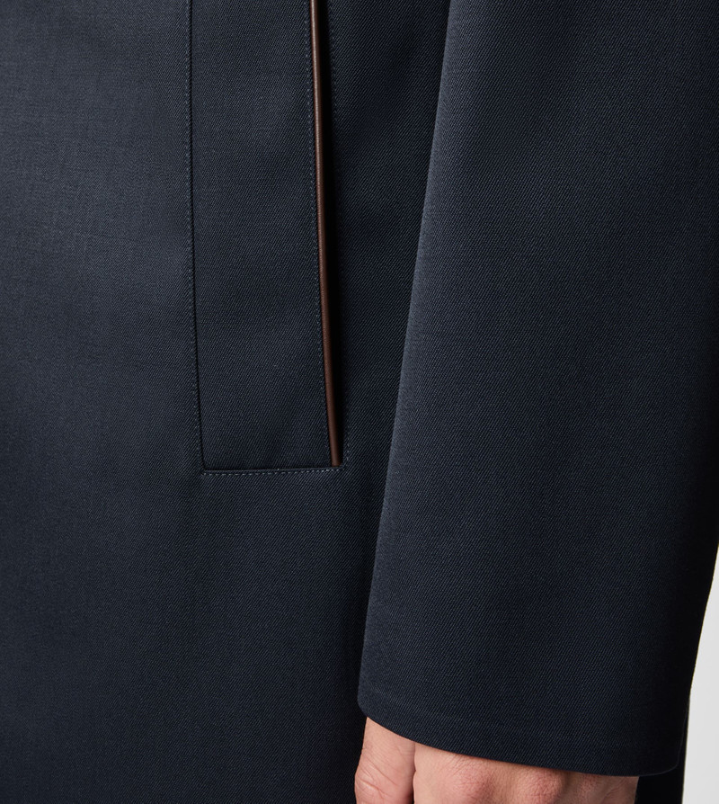 COAT IN WOOL TWILL - BLUE 6