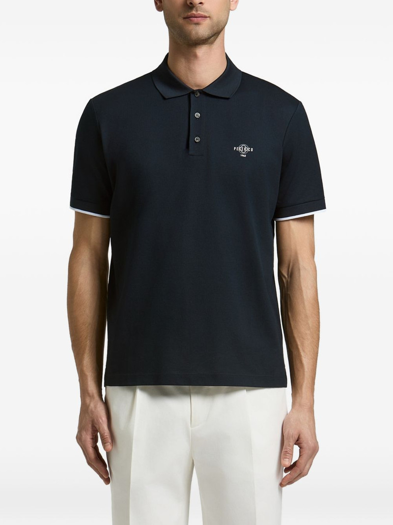 Piquet logo-print polo shirt 1