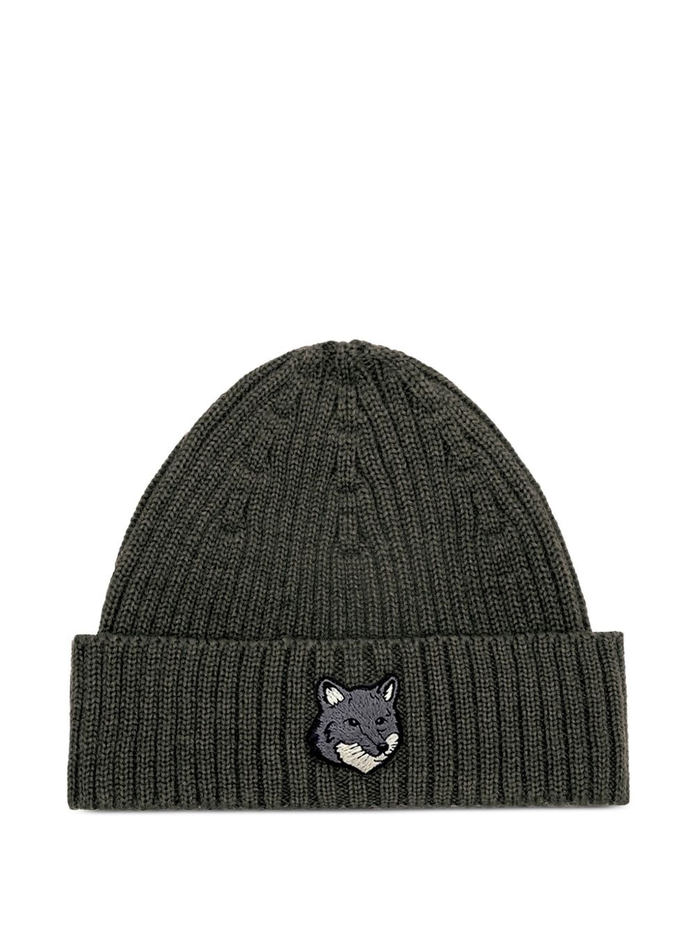 fox-head ribbed beanie - 1