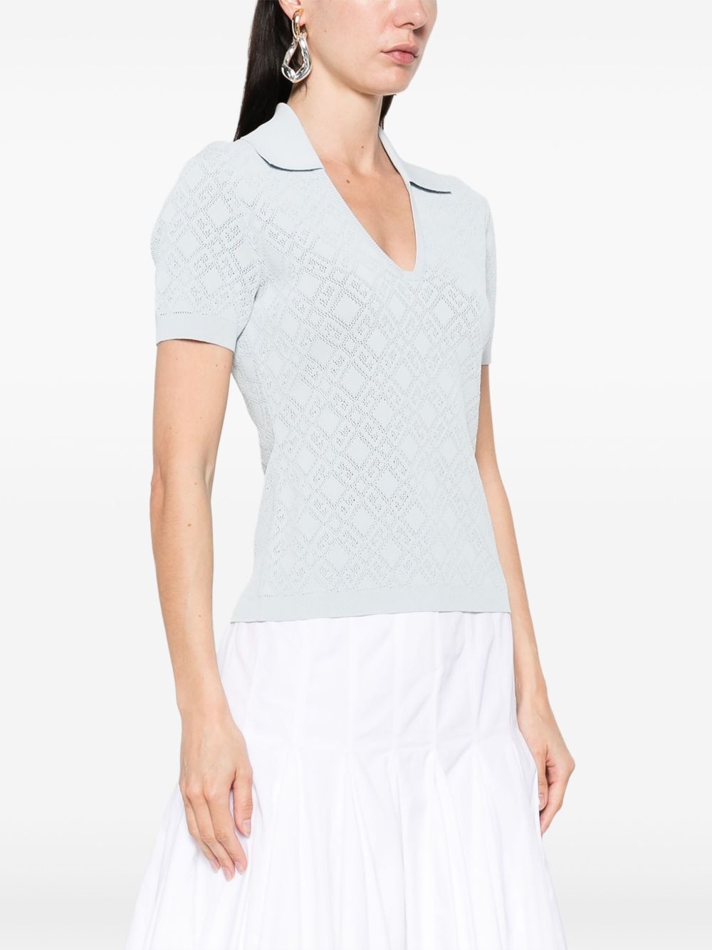 fine knit T-shirt - 3
