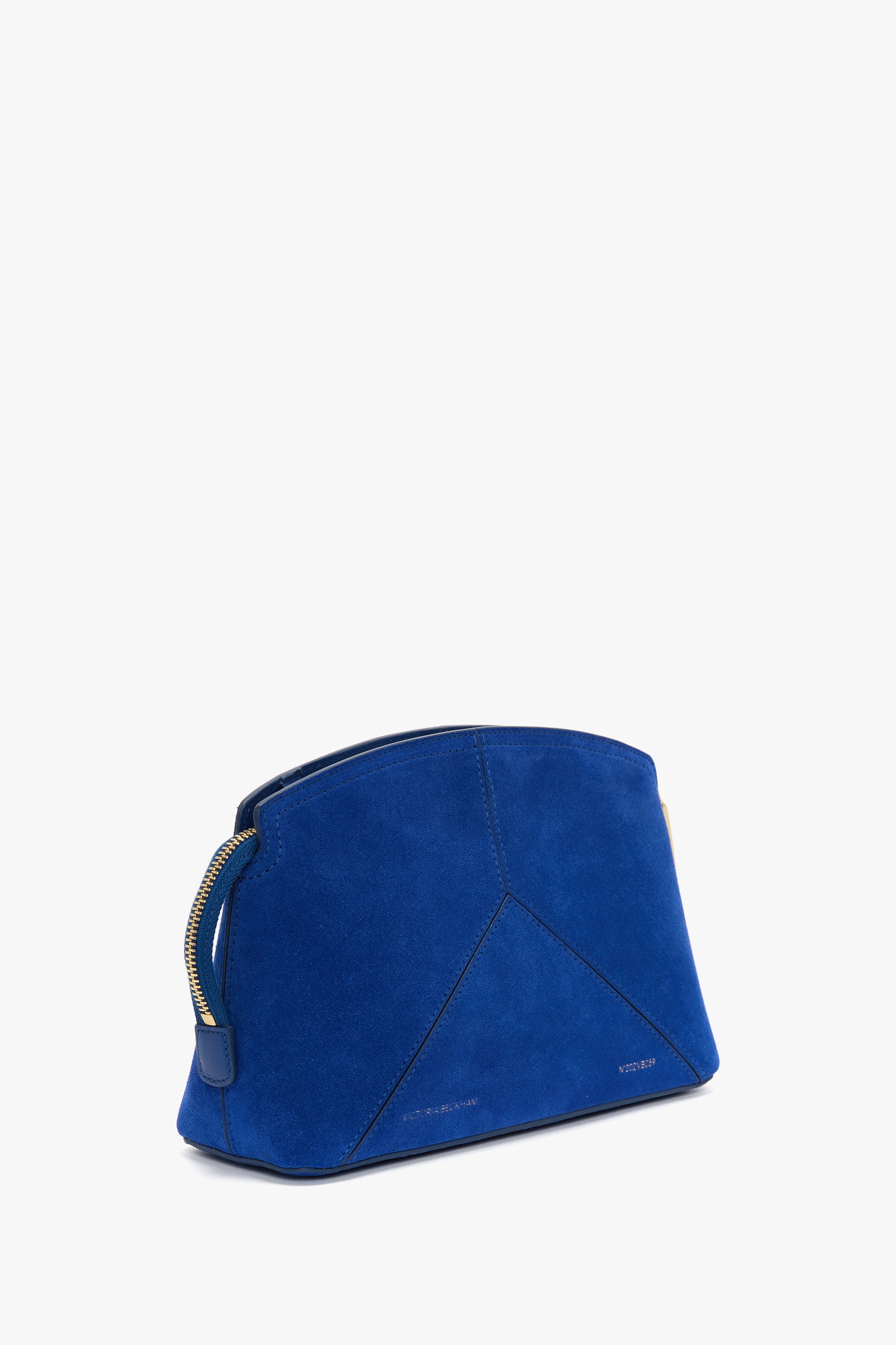 Victoria Crossbody Bag In Sapphire Blue Suede - 2
