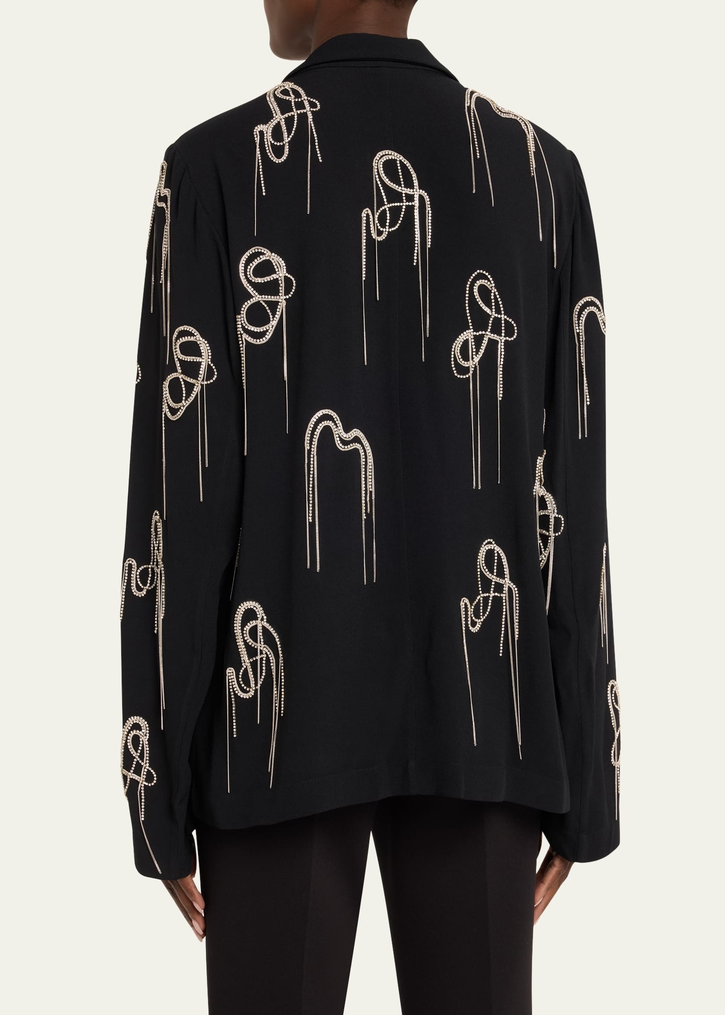 Caplana Crystal Chain Blazer - 3
