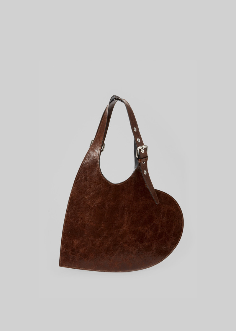 Coperni Belt Heart Tote Bag - Brown 4