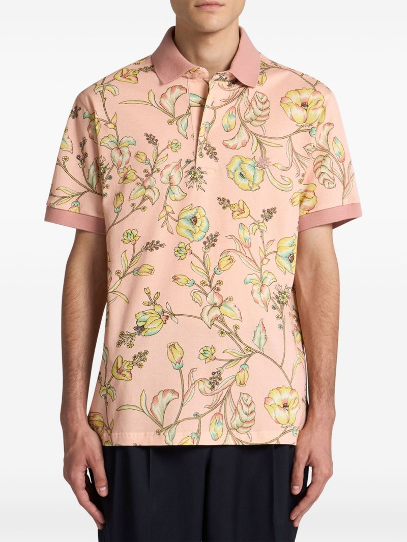 Etro floral polo shirt outlook