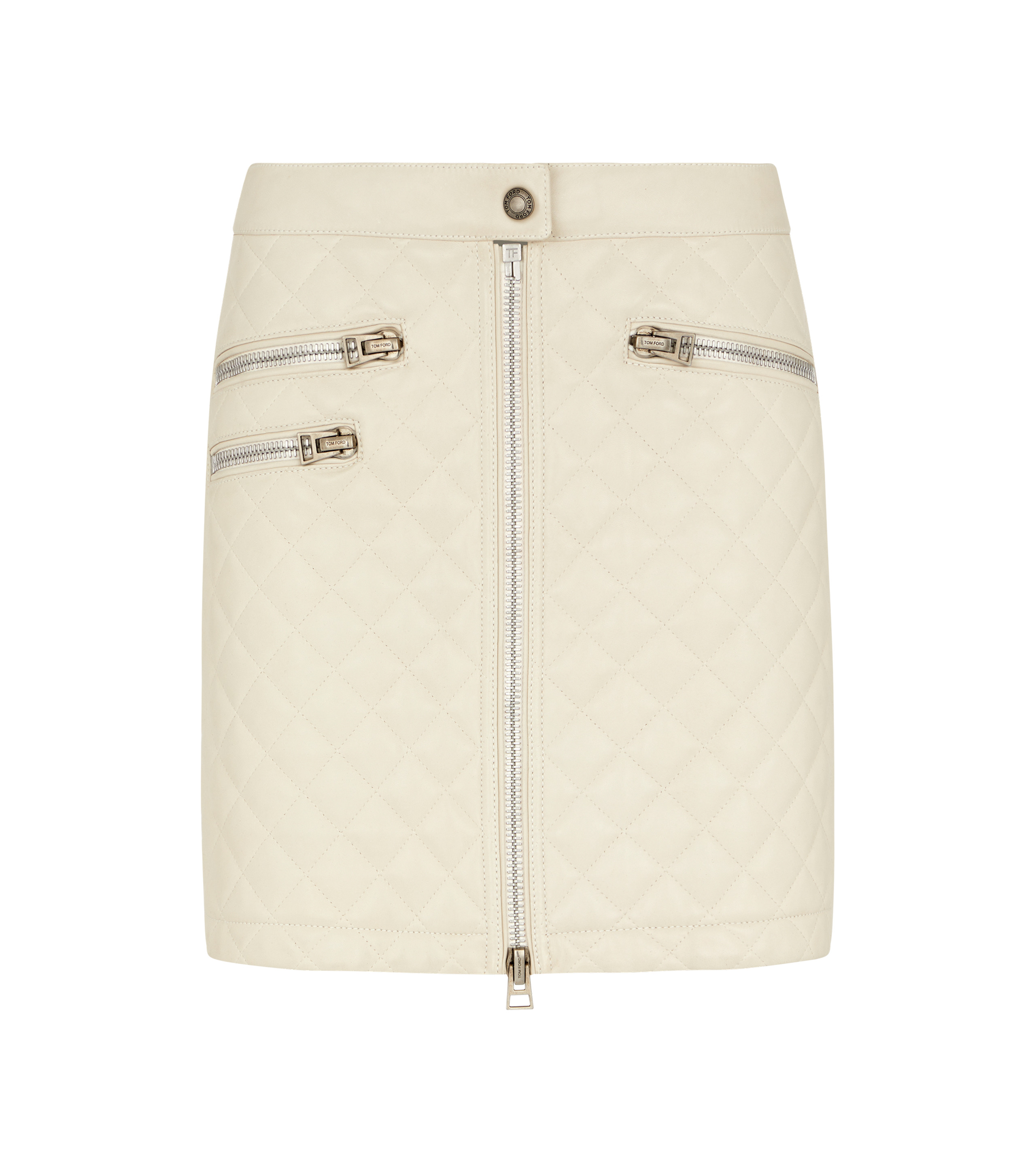 ABOVE THE KNEE FRONT ZIP SKIRT - 1