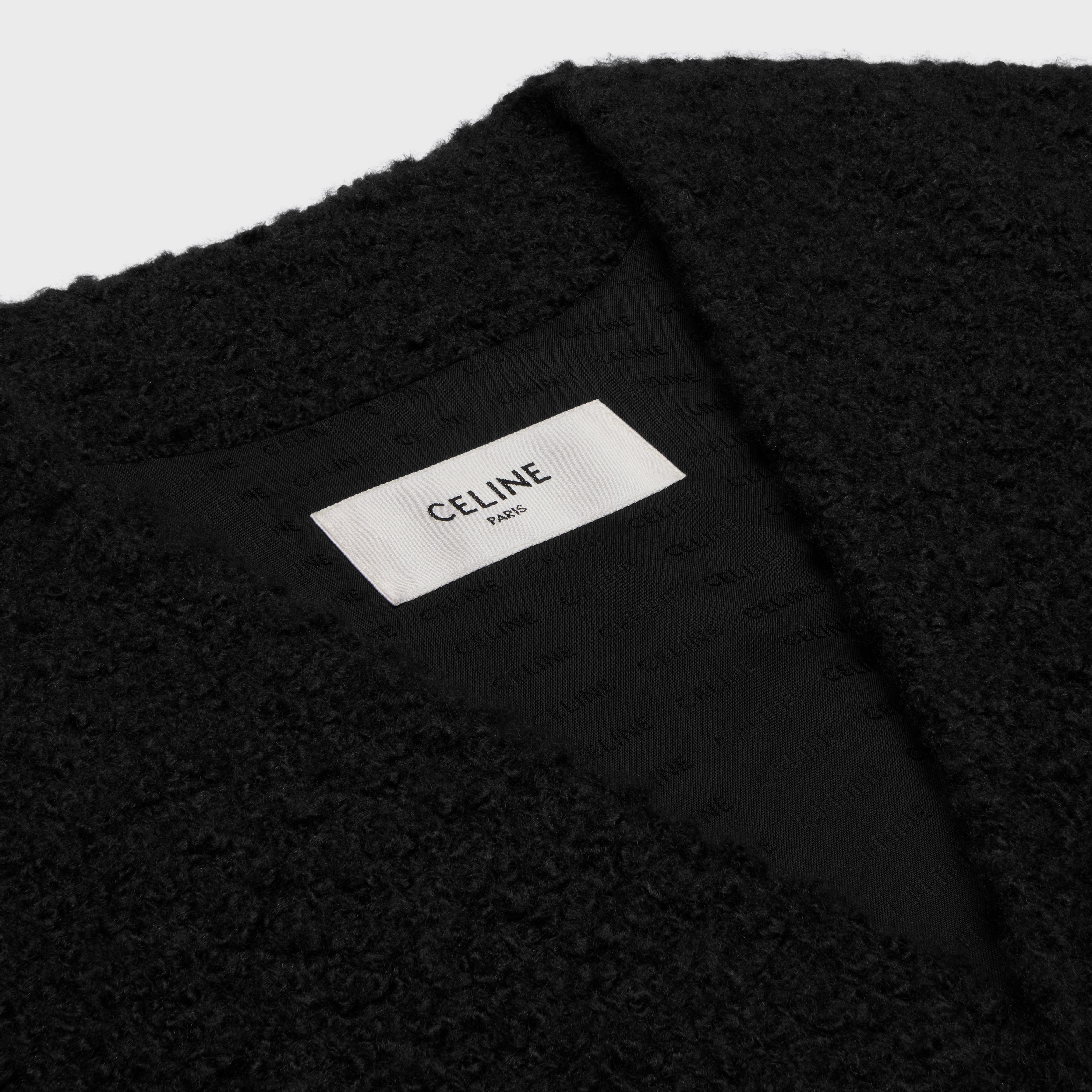 oversized jacket in bouclé tweed cashmere - 3