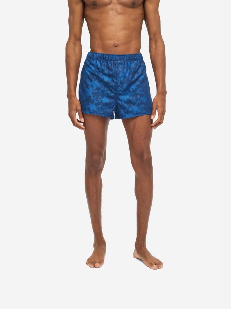 Men's Modern Fit Boxers Paris 23 Cotton Jacquard Navy - 4