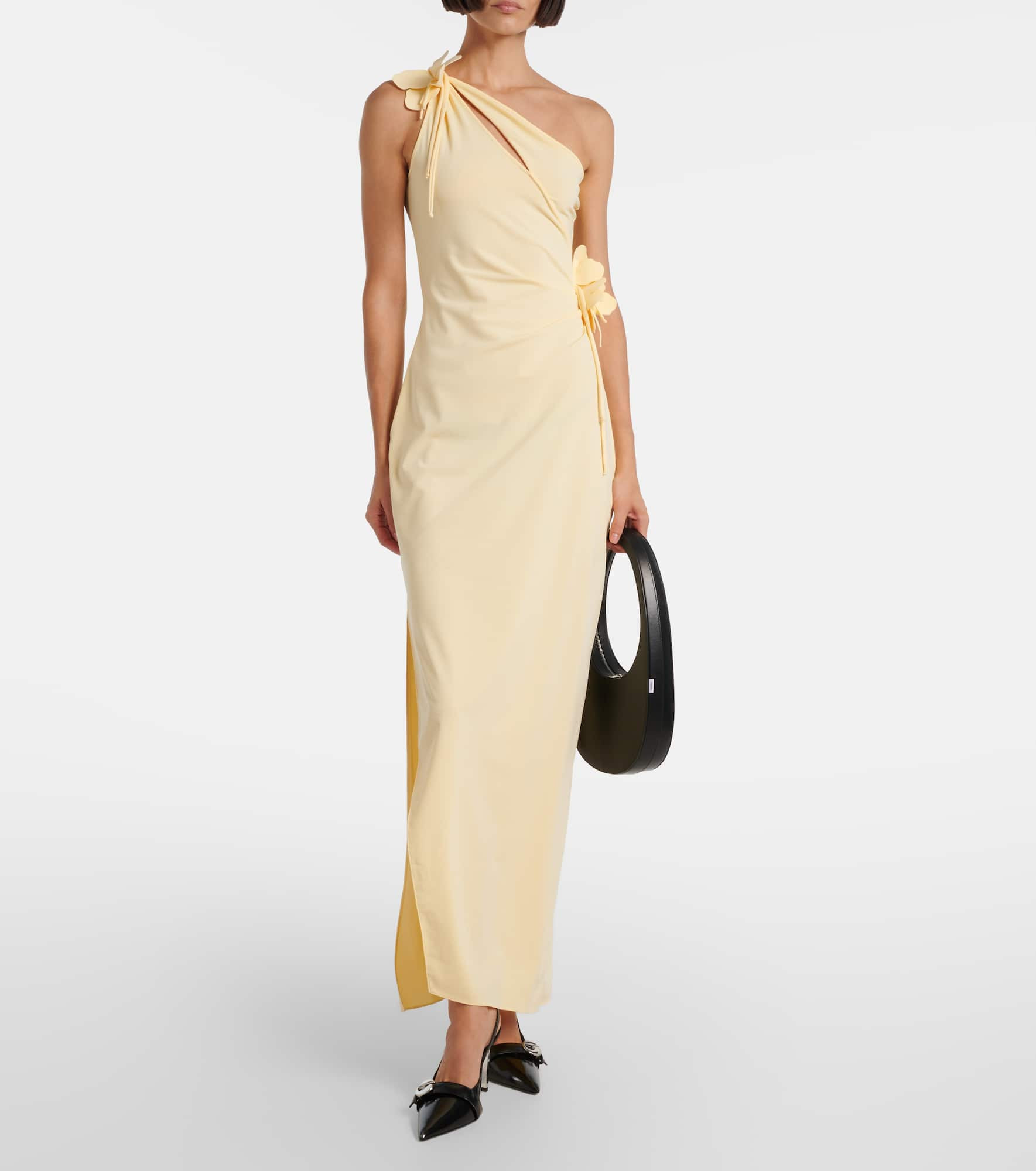 Asymmetric floral gown - 2