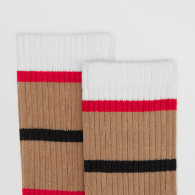 Burberry Stripe Detail Stretch Cotton Blend Socks outlook