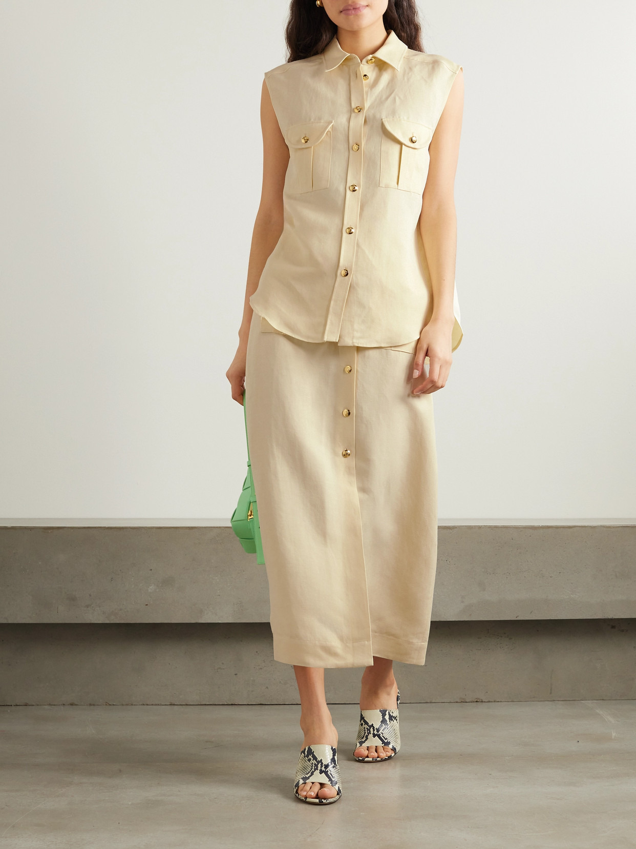 Pekin Linen And Silk-blend Twill Vest - 2