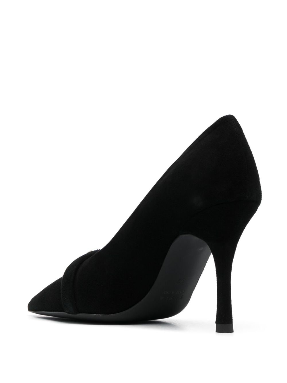 80mm logo-plaque leather pumps - 3
