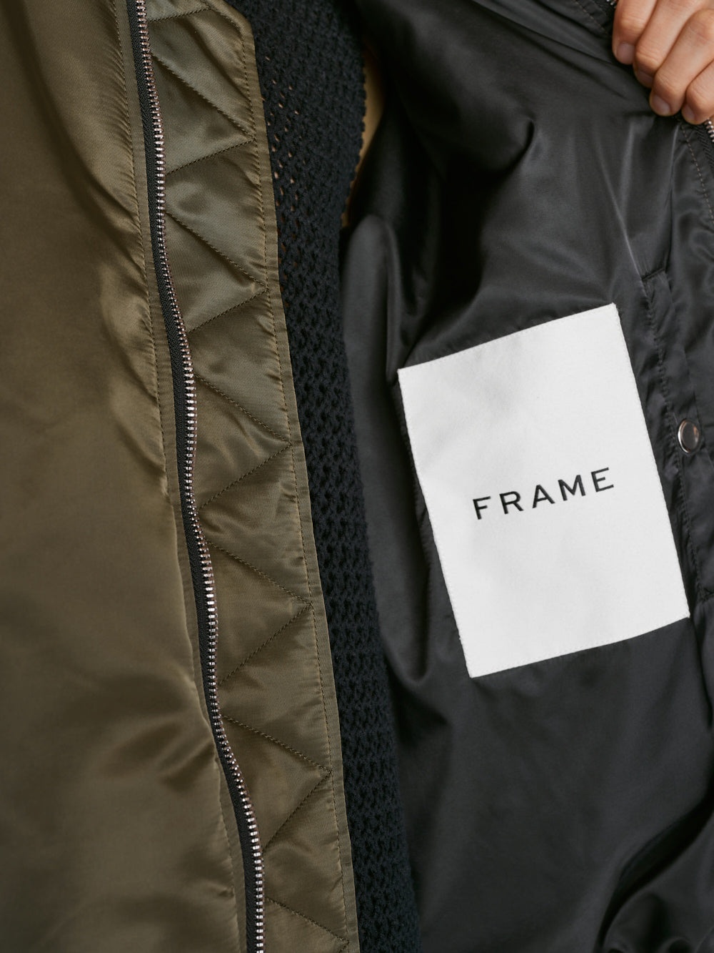 Nylon Bomber in Taupe - 8