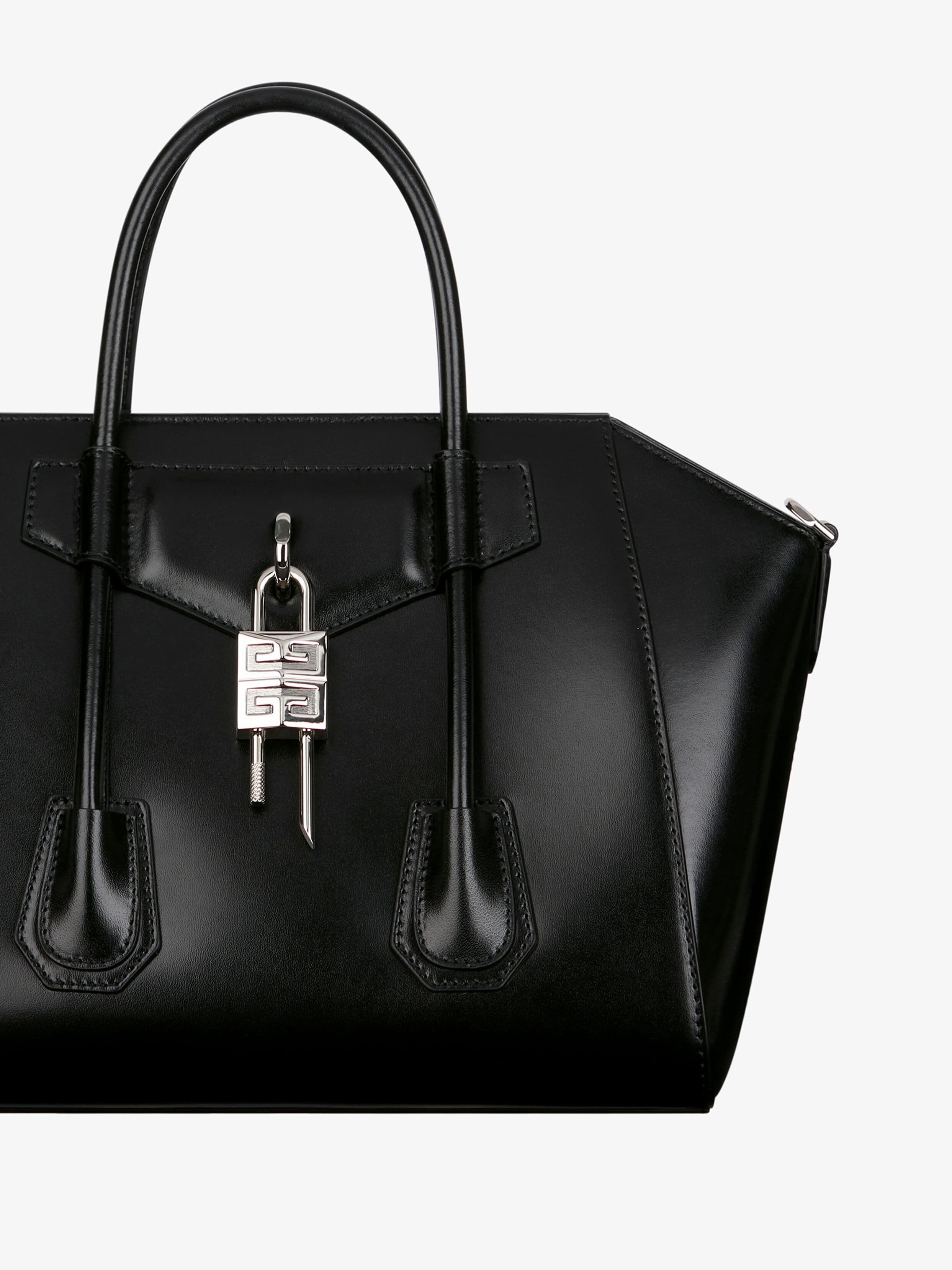 SMALL ANTIGONA LOCK BAG IN BOX LEATHER - 7