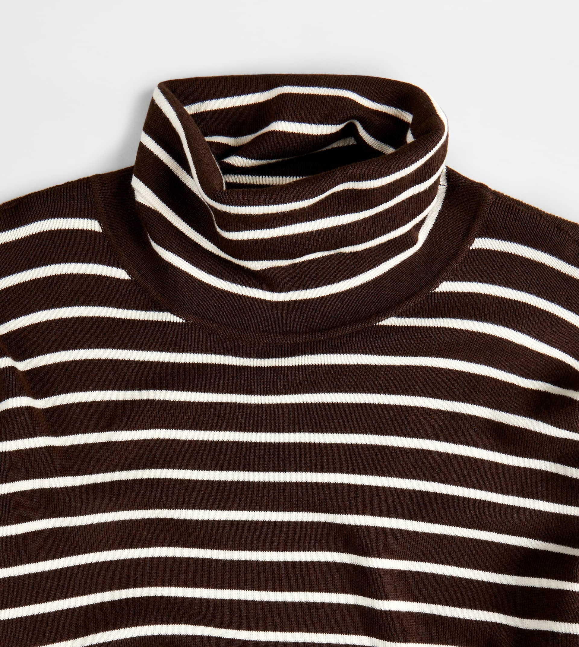 STRIPED TURTLENECK JUMPER - WHITE, BLACK - 5