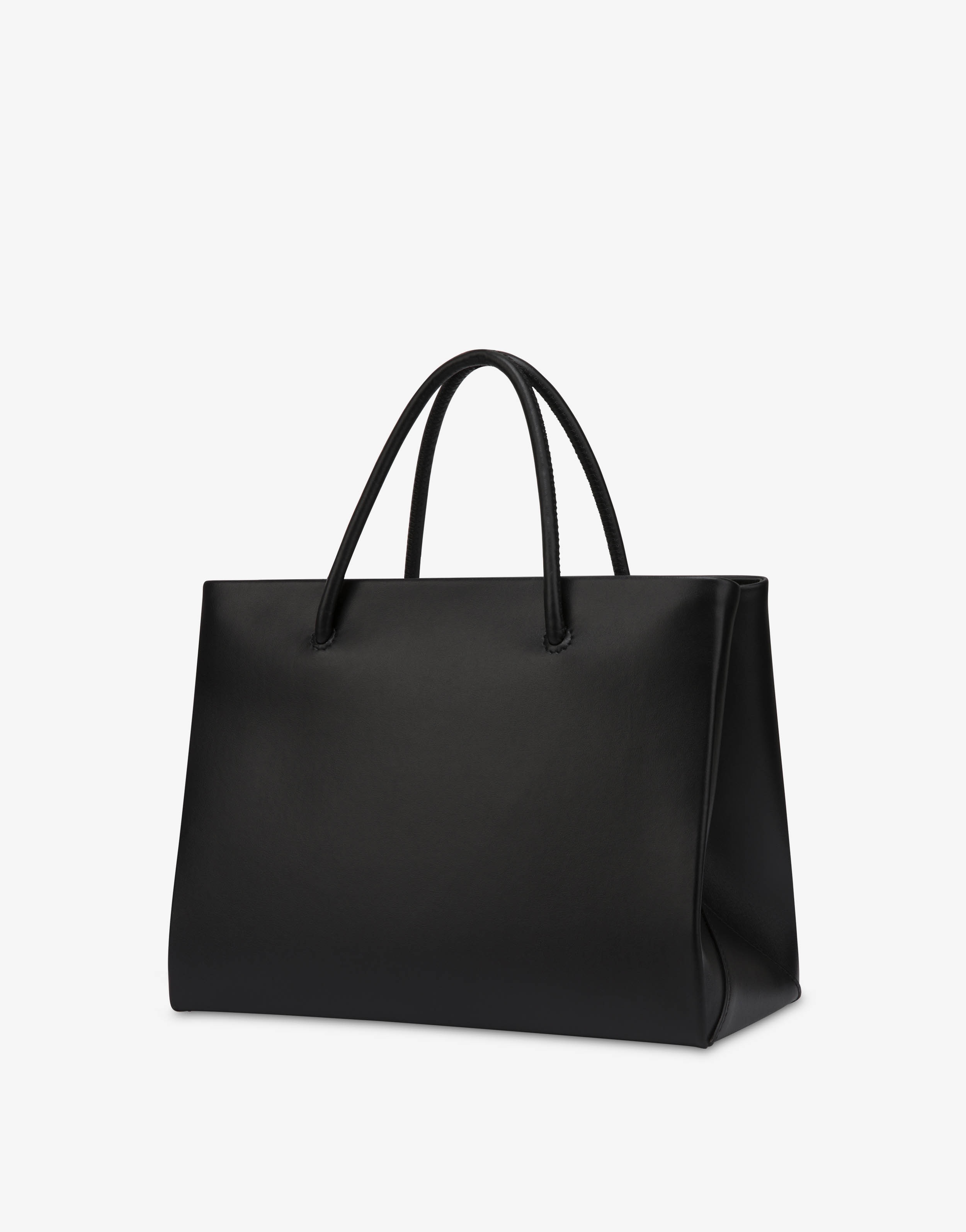 SMALL CALFSKIN SHOPPER WITH LOGO - 5