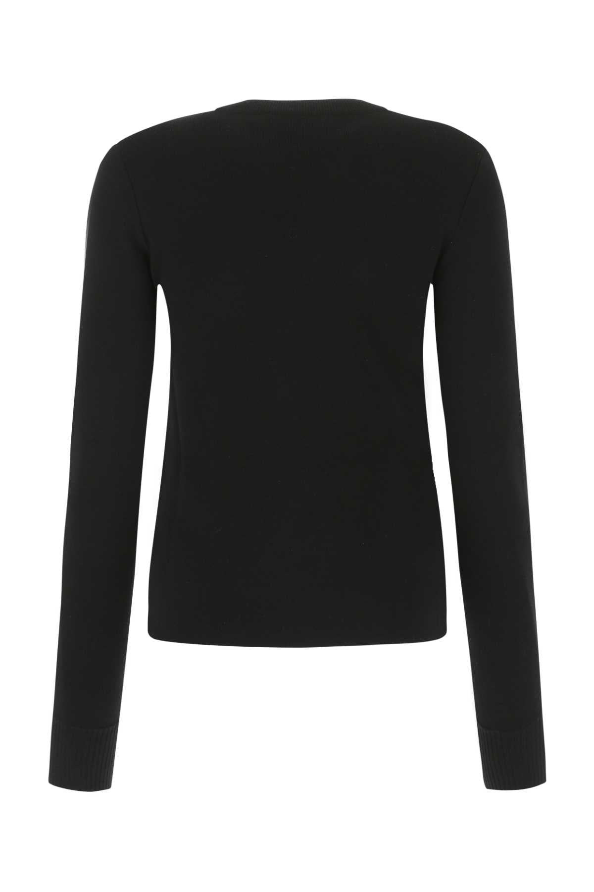 Alexander Mcqueen Women Black Stretch Wool Blend Sweater - 2