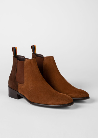 Paul Smith Brown Suede 'Jackson' Boots outlook