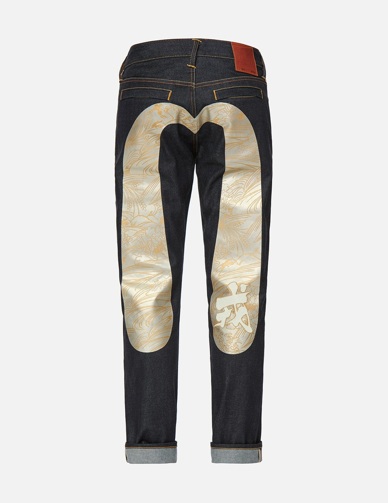 EVISU GRAINS-PATTERN DAICOCK CARROT FIT JEANS #2017 outlook