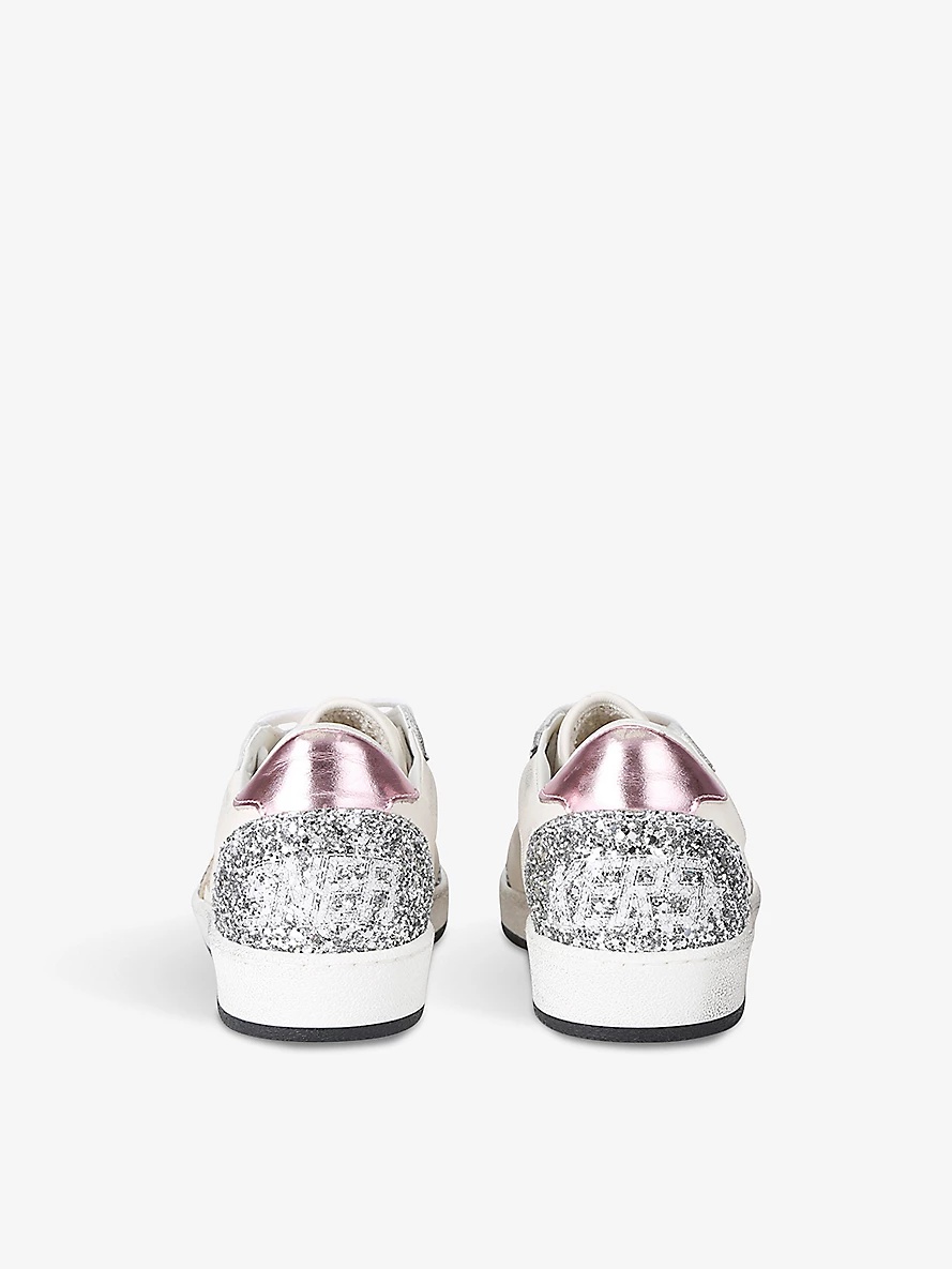 Ballstar Exclusive sequin-embellished leather low-top trainers - 4