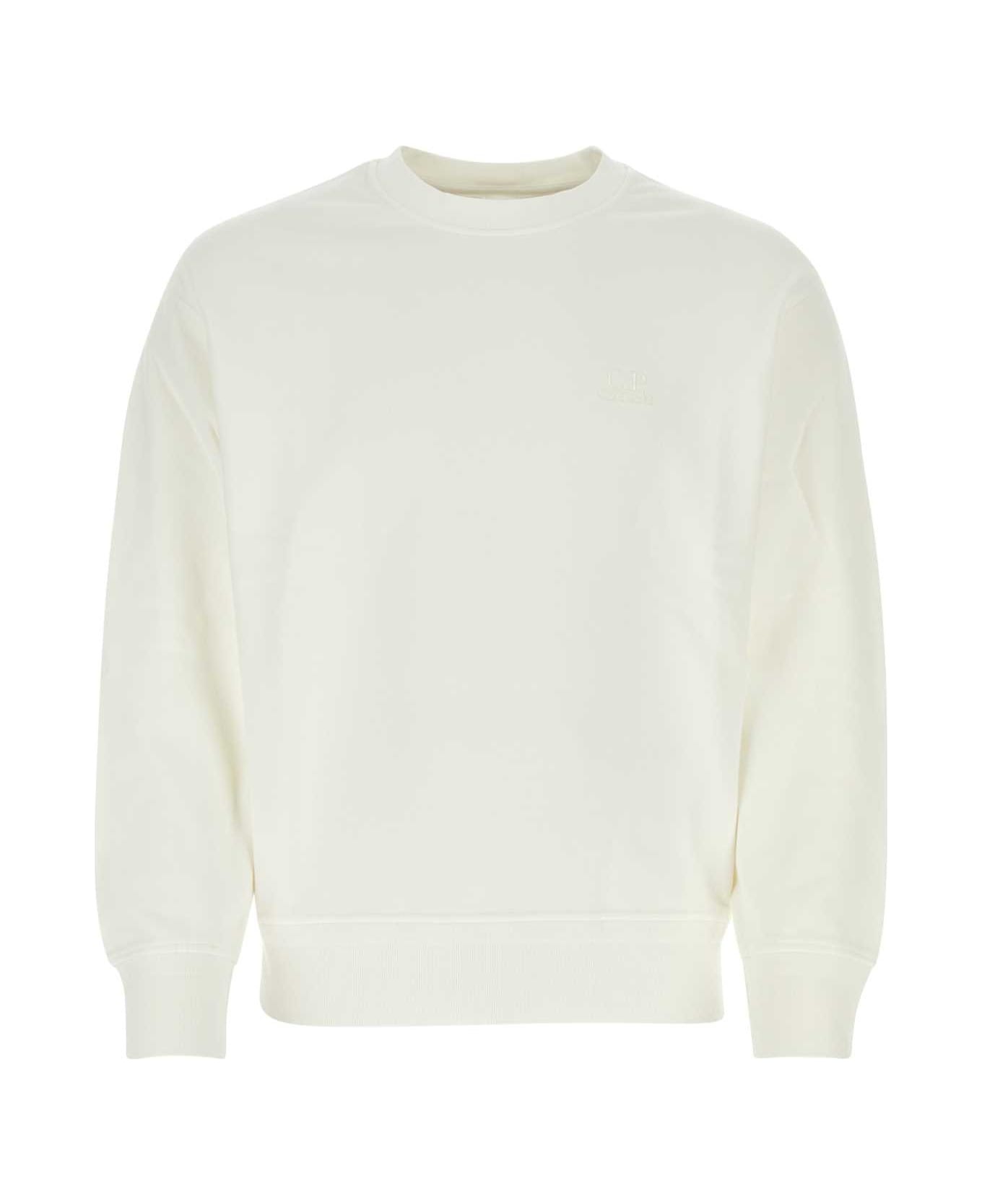 White Cotton Sweatshirt - 1