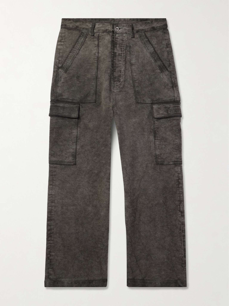 Cotton-Moleskin Cargo Trousers - 1