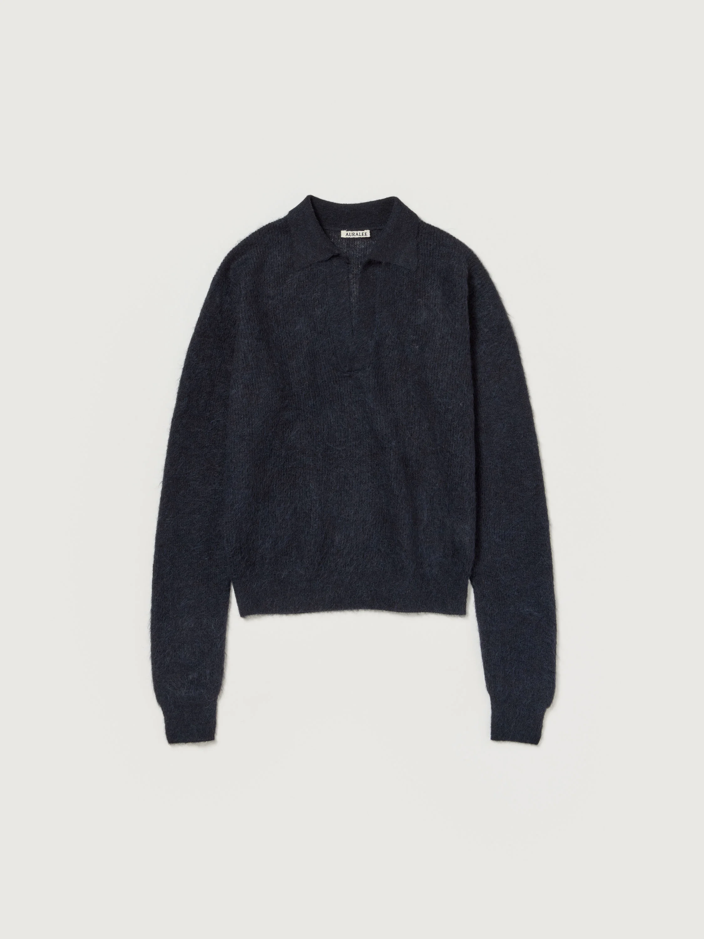 BABY SURI ALPACA SHEER KNIT SKIPPER POLO - 1