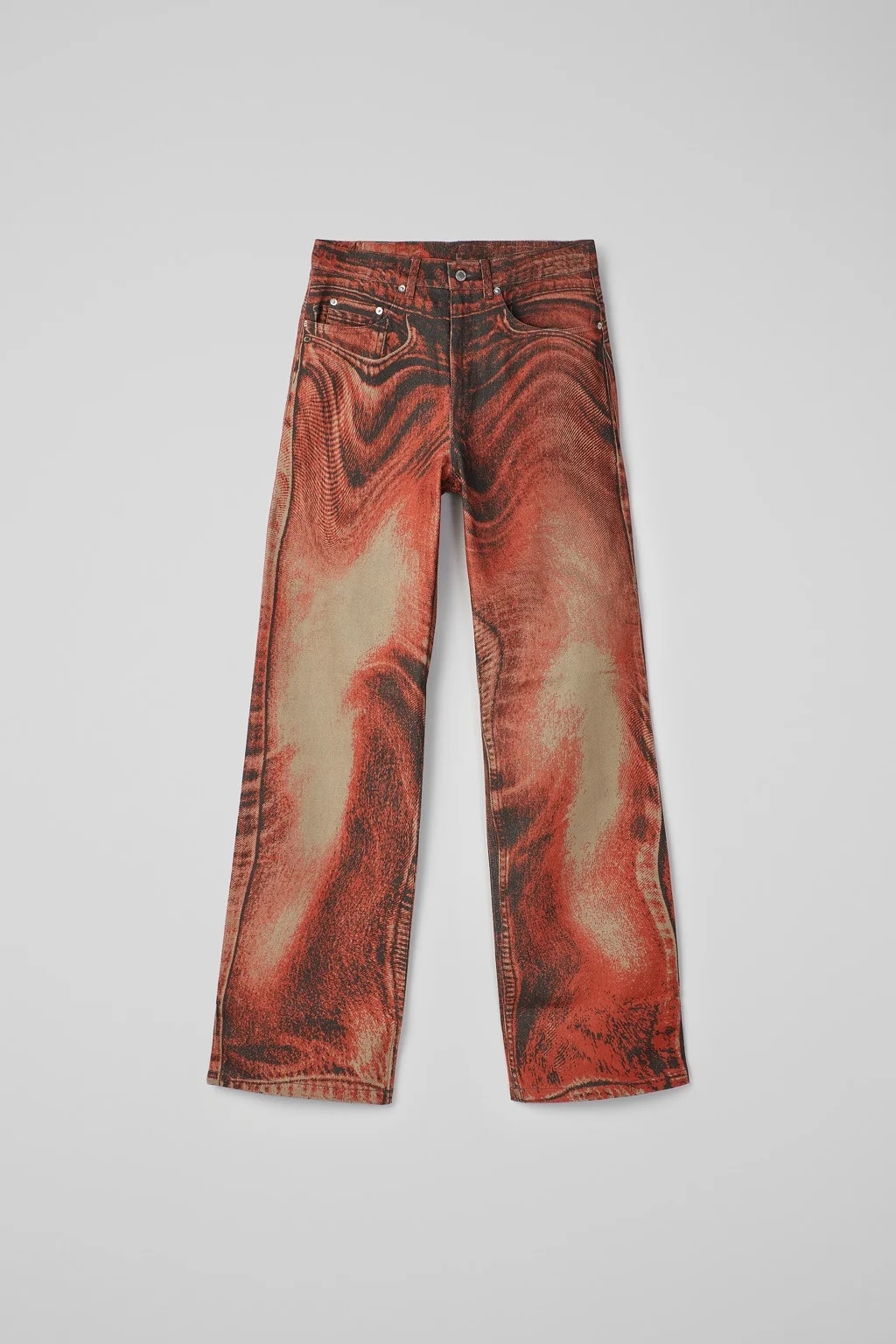 Burnt Orange Denim Jeans - 1