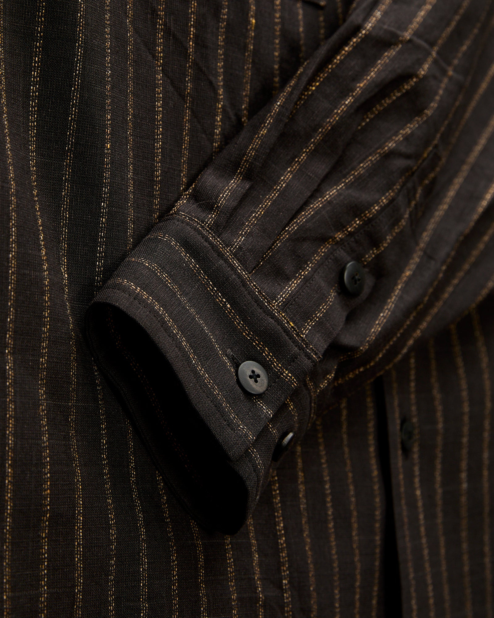 Keesey Shirt Stripes LS in Black - 6
