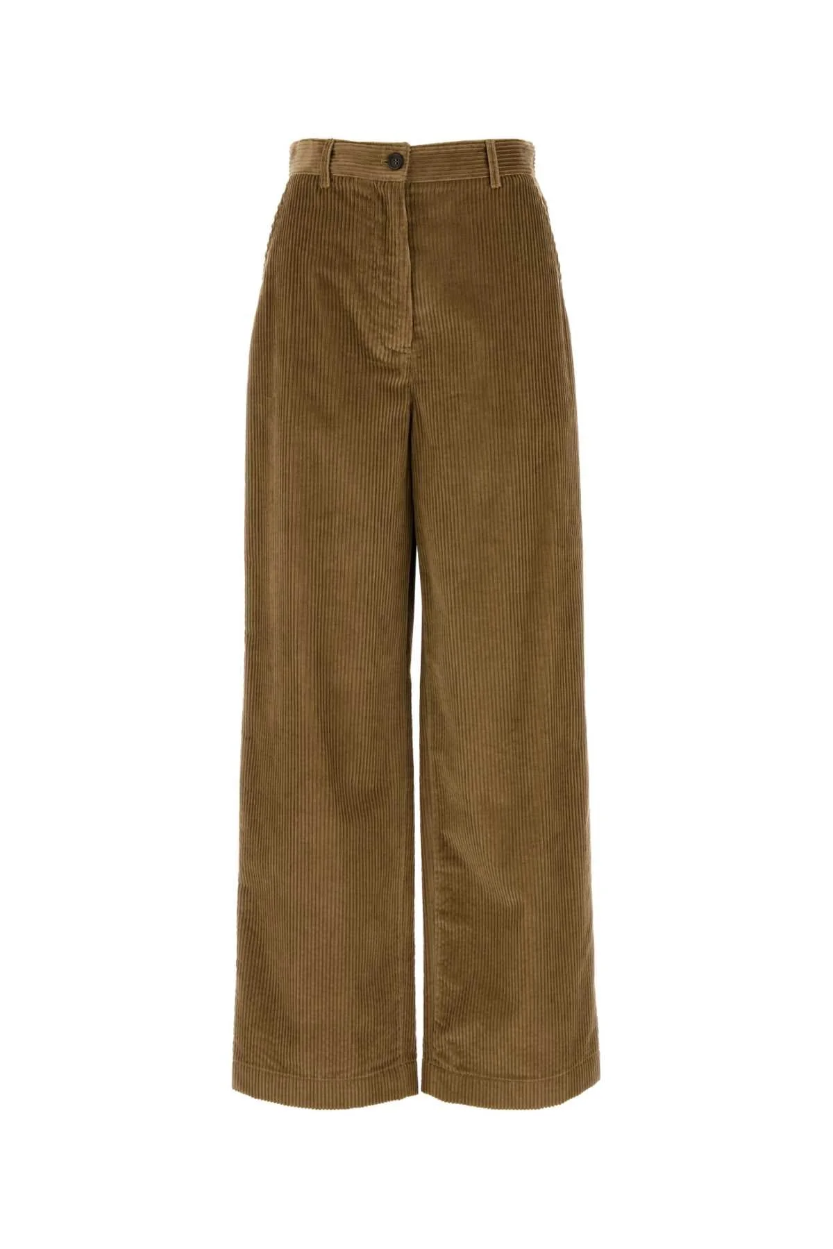 Miu Miu Women Camel Corduroy Pant - 1