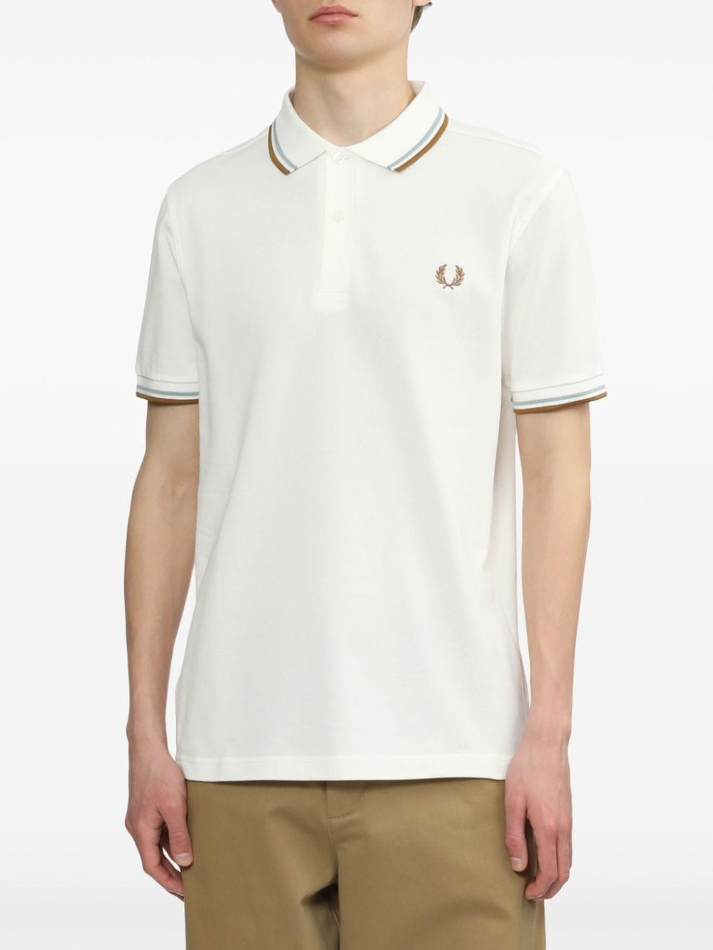 embroidered-logo cotton polo shirt - 6