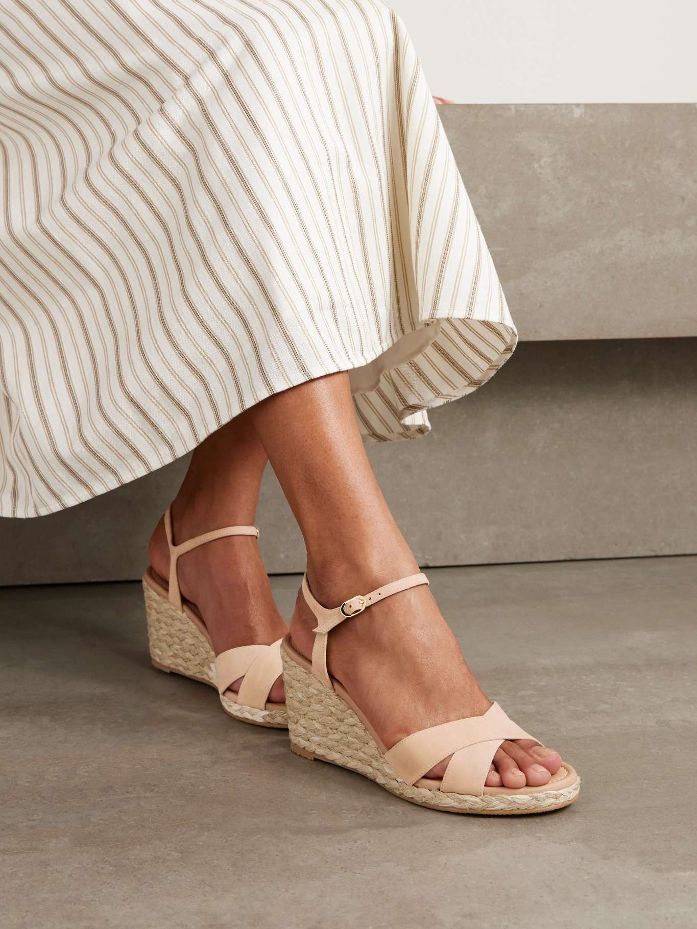 Dayna suede espadrille wedge sandals Beige - 2