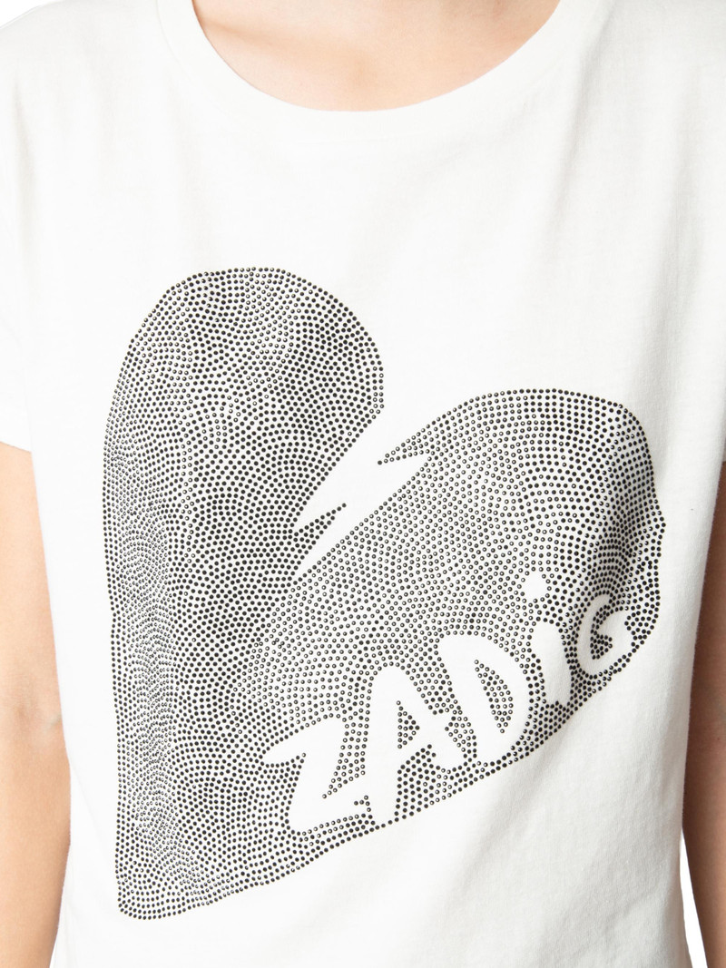 Women's Alys Cotton Jersey Heart Strass T-Shirt - Judo 6