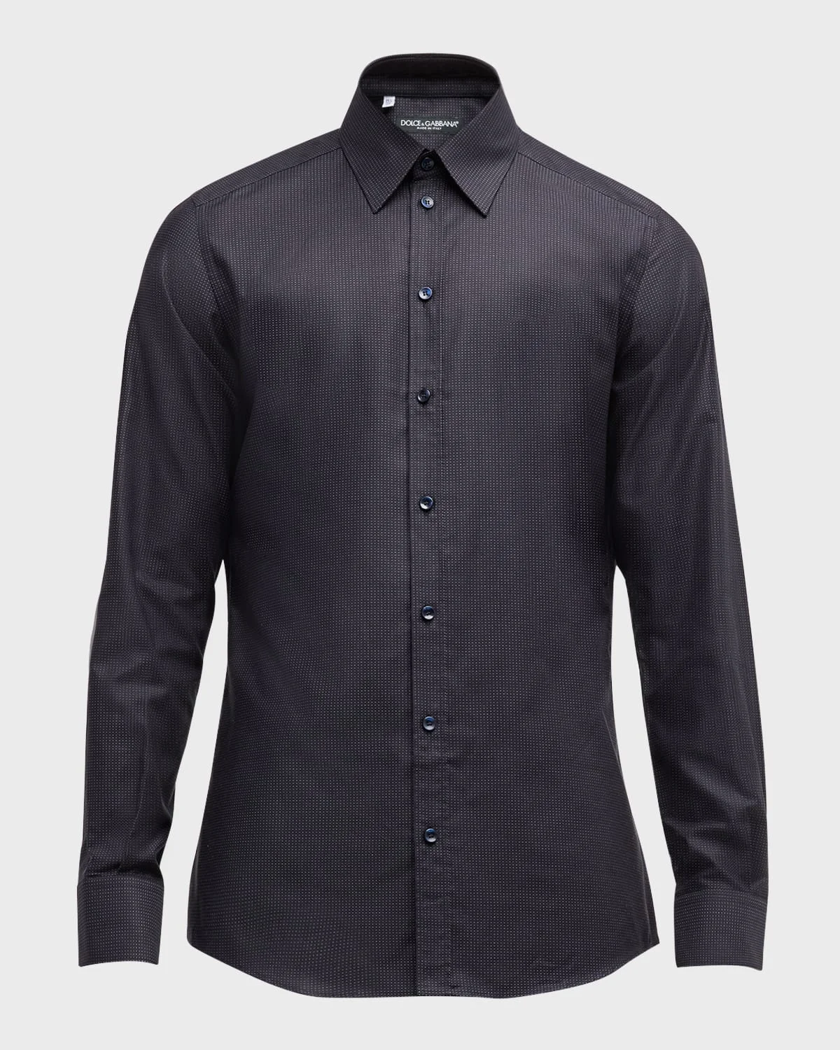 Men's Pindot Cotton Dress Shirt - 1